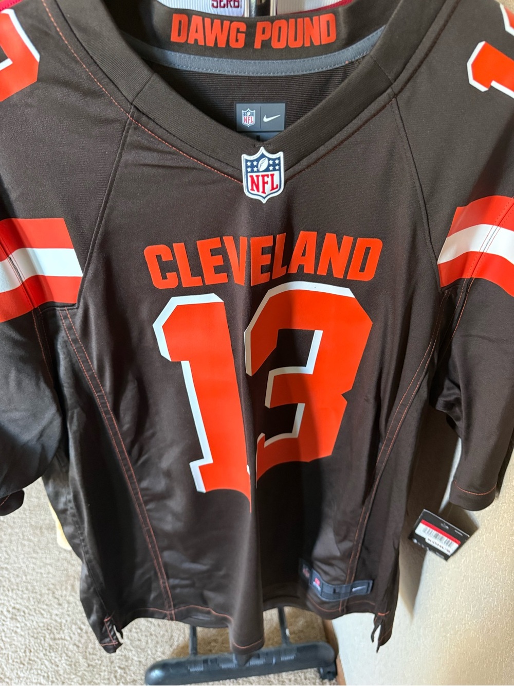 NFL Cleveland Browns #13 Men's Football Jersey - Brown/Orange